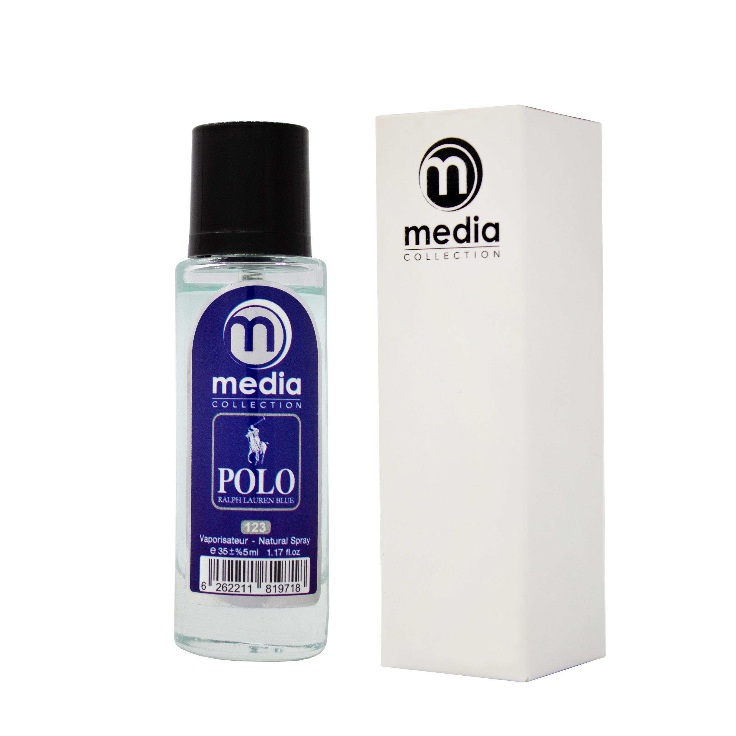 عطر جیبی مردانه مدیا مدل polo ralph raulen blue حجم 35 میلی لیتر